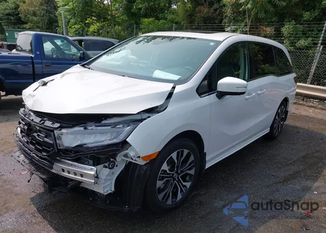 2025 Honda Odyssey Elite из США, поврежденный, VIN 5FNRL6H94SB016517